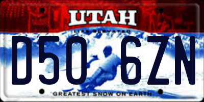 UT license plate D506ZN