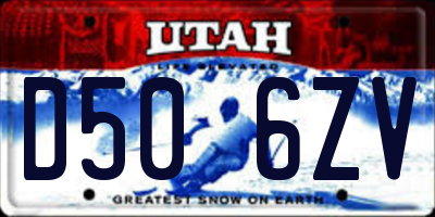 UT license plate D506ZV