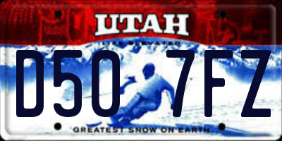 UT license plate D507FZ