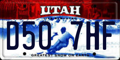 UT license plate D507HF