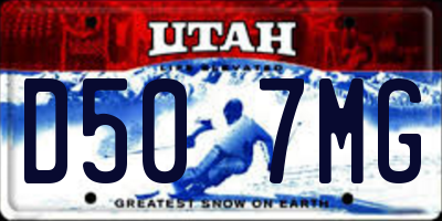 UT license plate D507MG