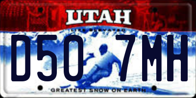 UT license plate D507MH