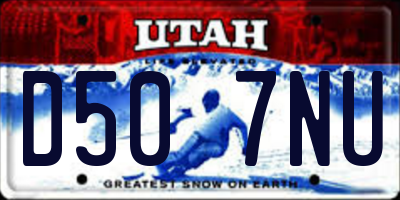 UT license plate D507NU