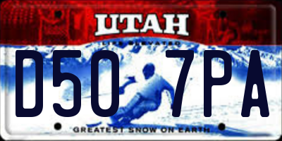 UT license plate D507PA