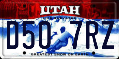 UT license plate D507RZ