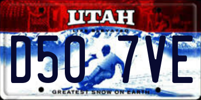 UT license plate D507VE