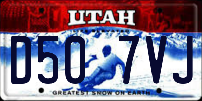 UT license plate D507VJ