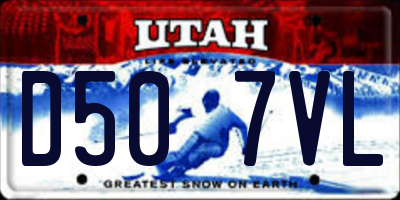 UT license plate D507VL