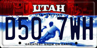 UT license plate D507WH