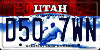 UT license plate D507WN