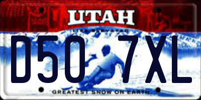UT license plate D507XL