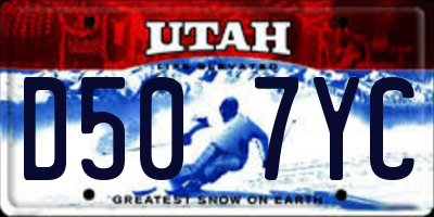 UT license plate D507YC