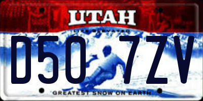 UT license plate D507ZV
