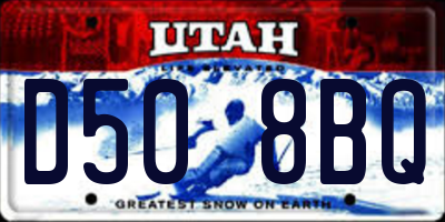 UT license plate D508BQ