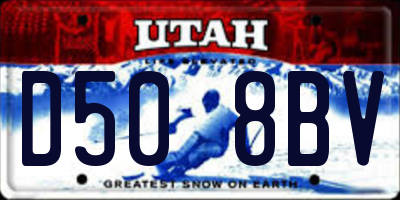 UT license plate D508BV