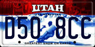 UT license plate D508CC