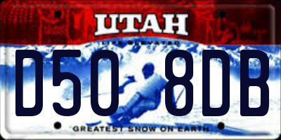 UT license plate D508DB