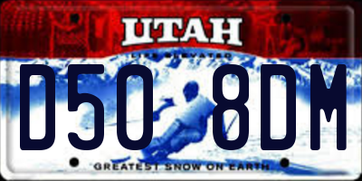 UT license plate D508DM