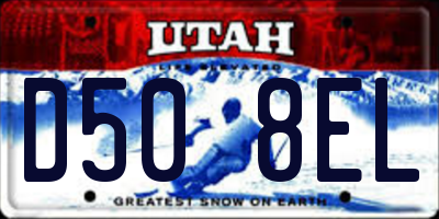 UT license plate D508EL