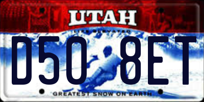 UT license plate D508ET