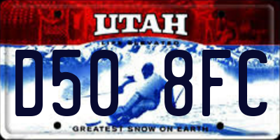 UT license plate D508FC