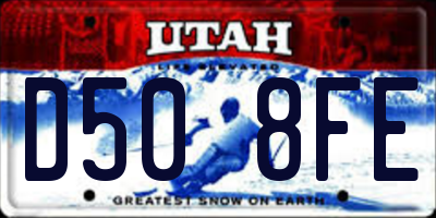 UT license plate D508FE
