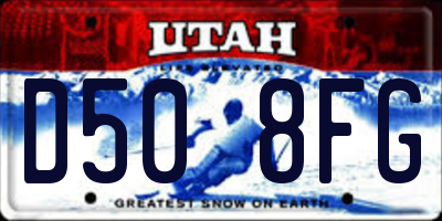 UT license plate D508FG