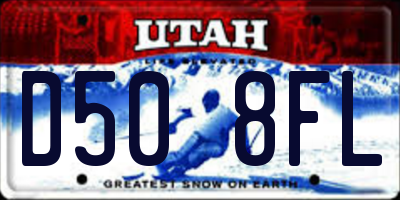 UT license plate D508FL