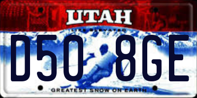 UT license plate D508GE