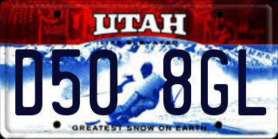 UT license plate D508GL