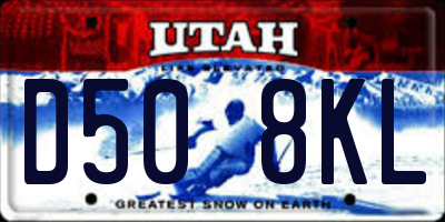 UT license plate D508KL