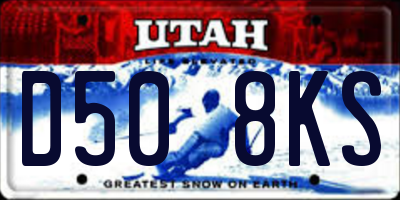 UT license plate D508KS