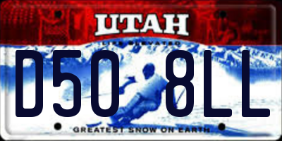 UT license plate D508LL