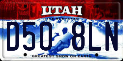 UT license plate D508LN