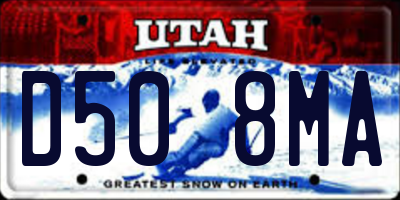 UT license plate D508MA