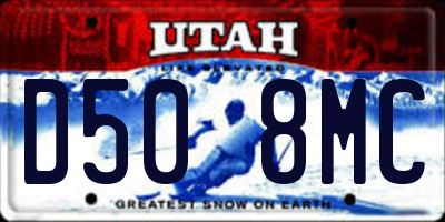 UT license plate D508MC