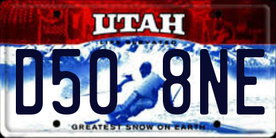 UT license plate D508NE