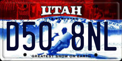 UT license plate D508NL