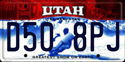UT license plate D508PJ