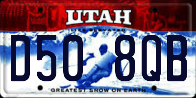 UT license plate D508QB