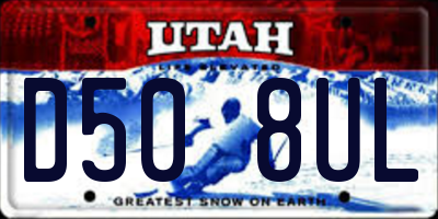 UT license plate D508UL