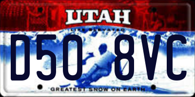 UT license plate D508VC