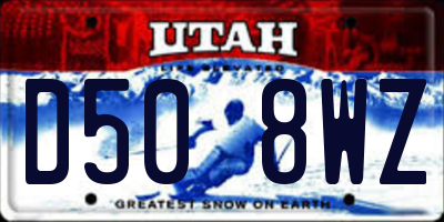 UT license plate D508WZ