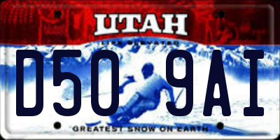 UT license plate D509AI