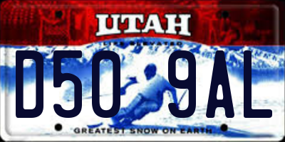 UT license plate D509AL