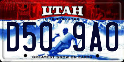 UT license plate D509AO