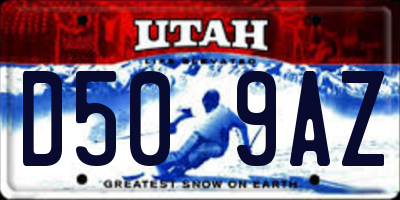 UT license plate D509AZ
