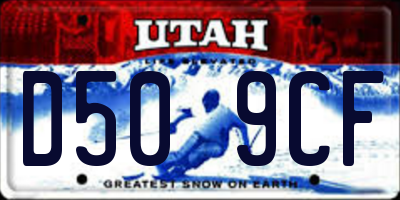UT license plate D509CF