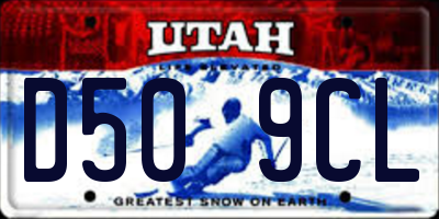 UT license plate D509CL