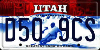 UT license plate D509CS